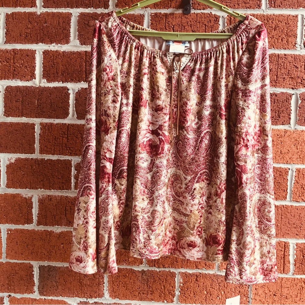 Waverly Floral Paisley Women's Top —#046 - Picture 6 of 8